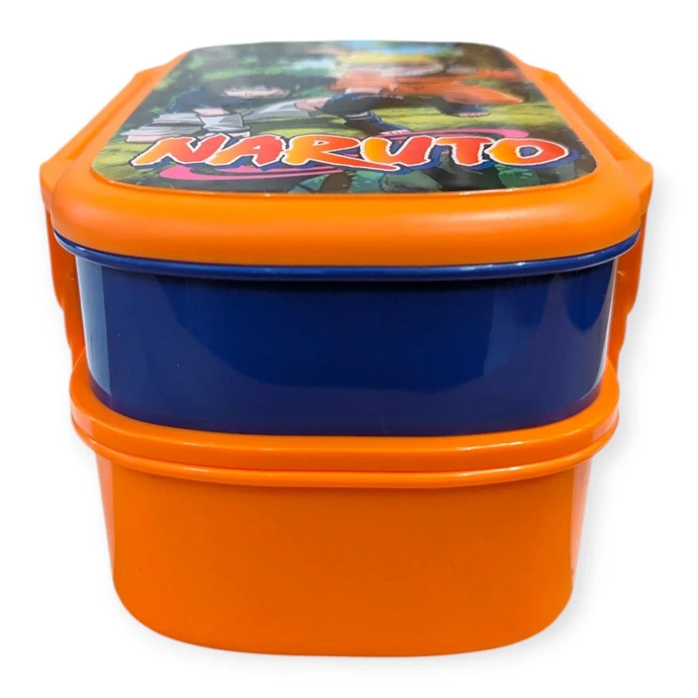 Naruto Classic Plastic Bento Box 2-Tier‎ Orange Blue Bioworld VKA26N9NAR New